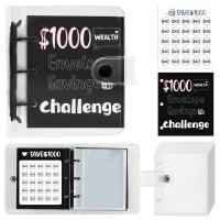 Mini carpeta de ahorro de dinero de PVC, Mini carpeta de presupuesto de $150/300/500/1000, libro de desafíos de ahorro colorido y duradero para planificador de presupuesto - details 4
