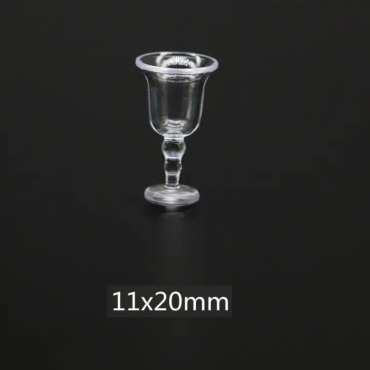 10 unids/set simulación 1:12 muebles para casa de muñecas copa de vino tinto copa de jugo casa de muñecas copa de vino divertida artesanía DIY - 1