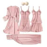 Conjunto de mujer y encaje, pijama de verano con pantalón, ropa casual para el hogar, bata estilo kimono, PJS - details 15