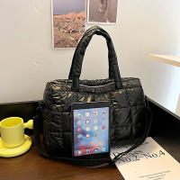Bolso cruzado de algodón para mujer, bolsa de hombro de gran capacidad, a la moda, estilo Boston - details 20