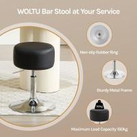 Taburete de Maquillaje Redondo Pequeño Giratorio de Altura Ajustable Taburete Bar Bajo PU para Tocador, Dormitorio, Oficina en Casa y Salón Blanco, BH14ws-1 - details 29