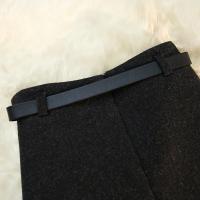Seulish vintage faldas de lana gruesas para mujer Otoño Invierno nuevo color sólido casual cintura alta A-line faldas de mujer - details 12