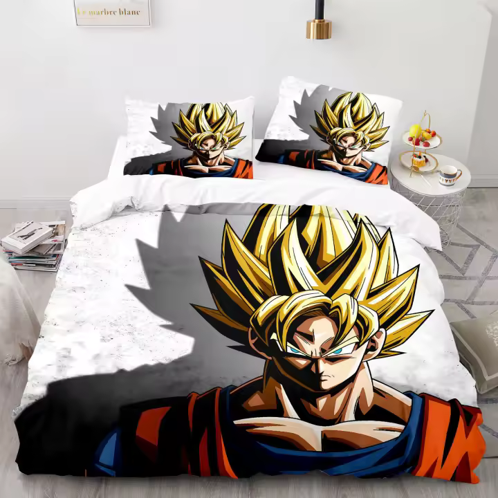 Funda de Edredón de Anime Z Goku Juego de Ropa de Cama Otaku Material de Poliéster - 1