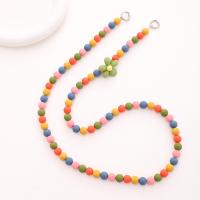 Cadena para bolso con cuentas, cadena para teléfono cruzada, estilo largo, antipérdida, correa cruzada para teléfono móvil, correas universales para el cuello para teléfono de Color caramelo - details 8