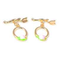 Pulsera de Tirantes Geométricos de Latón Dorado 18K Clasps para Hacer Joyería DIY - details 6