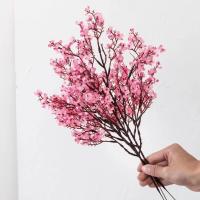 Ramo de flores falsas para decoración de boda, flores artificiales de Sakura Multicolor baratas, flores falsas de aliento de bebé, bricolaje - details 3