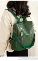 Mochilas de patrón tejidas de cuero suave para bolsos de moda para mujeres y mochilas de gran capacidad para mujeres - details 9
