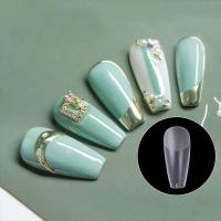1 bolsa de sistema de extensión de gel, cubierta tallada completa, punta falsa mate transparente, herramienta de recorte de uñas de construcción rápida - details 3