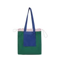 Bolso de compras plegable de color, bolso de bolsillo respetuoso con el medio ambiente de gran capacidad, bolso de mano con cordón impermeable reutilizable para niñas - details 22