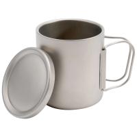Taza de té y café cubiertas con agua de titanio de doble pared para exteriores, villa para acampar al aire libre - details 17