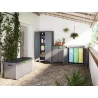 Armario de Resina Impermeable 2 Puertas y 4 Baldas Tamaño 182 x 80 x 44 cm Gris/Antracita - details 1