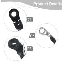 Llave de trinquete de apariencia compacta, diseño plegable, llave de trinquete de Material metálico, 4 colores disponibles, giratoria de 180 grados - details 9