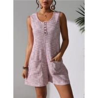 Moda de Primavera-Verano para Mujer 2025 Chaleco Sin Mangas a Rayas en Contraste Informal Pantalones Cortos de Mono Multicolor Opcional - details 17
