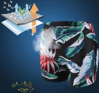 Men Swimsuit Shorts Plus size Swimming Trunks Plants Printed Synthetic Fibre - details 5