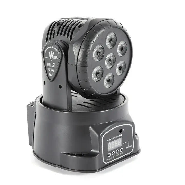 Luz de Escenario Móvil con 7 LED RGBW Lámpara de Fiesta DJ para Bar Disco DMX512 - 1