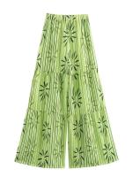 Conjunto casual de moda para mujer Camisa con volantes Top + Pantalones de pierna ancha - details 15