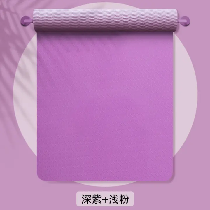Estera de yoga TPE, estera de fitness para el hogar, antideslizante, absorción de impactos, silenciosa, engrosada, aislamiento acústico ensanchado, estera de ejercicio para saltar, estera de piso - 1