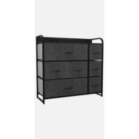 Cajonera de Tela, Cómoda de Tela, Unidad de Almacenamiento de Tela, con 5 cajones Extraíbles, Cómoda de para Sala de Estar, Dormitorio, habitación Infantil, Negro y Gris - details 8