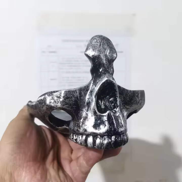Soporte para gafas de calavera Popular, adorno artesanal de resina, almacenamiento creativo para escritorio, decoración del hogar - 1