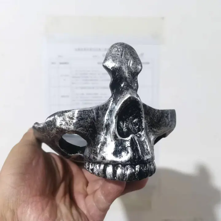 Soporte para gafas de calavera Popular, adorno artesanal de resina, almacenamiento creativo para escritorio, decoración del hogar - 1