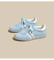 Nuevo verano océano azul suela suave cómodo con cordones de fondo plano estudiante universitario deportes y zapatos de ocio - details 18