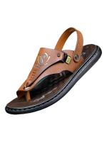 Verano 2025 hombres suela blanda color sólido antideslizante moda cien transpirable hombres zapatos de playa - details 1
