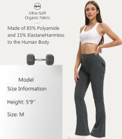 Leggings de Yoga de Pierna Ancha y Alta Ropa de Gimnasio de Cintura Alta con Bolsillos para Mujeres - details 0