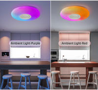 Luz de techo LED inteligente RGB con altavoz musical, lámpara regulable con aplicación Bluetooth, 36W, 220V, Control remoto para el hogar, dormitorio y sala de estar, TUYA - details 2