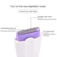 Depiladora recargable por USB para mujer, afeitadora corporal portátil, herramienta rotativa de eliminación de vello facial, piernas, Bikini y labios - details 7