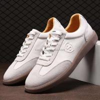 Nuevo 2025 zapatos de cuero de lujo clásicos totalmente blancos para hombres con corbata de vaca zapatos casuales negros formales, marca italiana, superventas - details 2