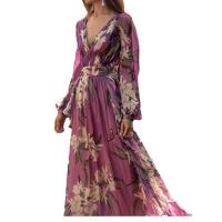 "Vestido Largo de Mujer Verano 2025 |   Escote V con Manga Larga |   Estampado floral |   Falda Amplia |   Estilo Boho Chic |   Envío Rápido Miravia" - details 8