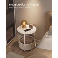 Mesa Lateral Redonda Moderna Espaciosa para Sala de Estar, Dormitorio, Mesita de Noche - details 29