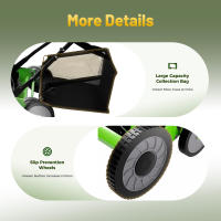 Cortadora de césped de 20", con caja de colección, cortacésped de carrete de empuje de 5 hojas, adecuada para cortar césped en villas, parques y jardines - details 5