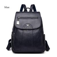 Mochila De Cuero Suave Para Mujer En 5 Colores Bolsa De Hombro Vintage Casual Viaje Mochila De Escuela Bolsa Para Damas - details 11
