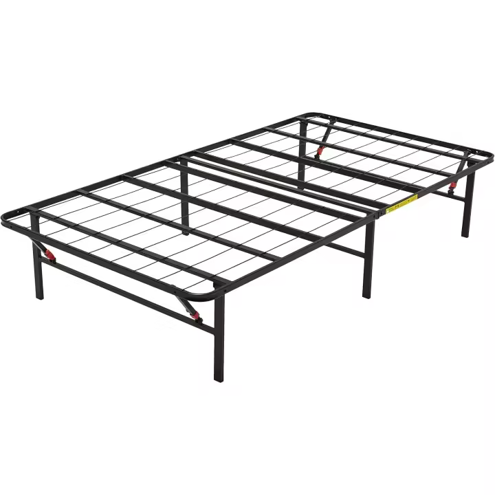 Somier fijo plegable, montaje sin herramientas, permite almacenar debajo de la cama, 90 x 200 cm, 35,5 cm, Negro - 1