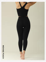 Pantalones de Yoga y Ajuste para Mujeres MOVING PEACH Leggings de Compresión Tights Cintura Alta Zumba Antibacteriano Suave y Sin Pata de Camello Material Exterior 80% Nylon + 20% Spandex - details 7