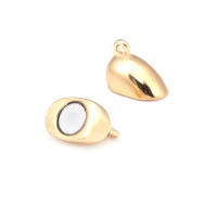 Cierre magnético de latón color oro de 18 quilates, cilíndrico ovalado, en forma de corazón, para collares y pulseras, accesorios para la fabricación de joyas. - details 3