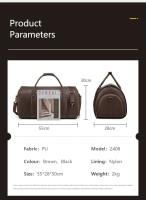 Bolso plegable del equipaje de los hombres de la ropa portátil impermeable del viaje del almacenamiento del sistema del cuero de la PU de alta calidad - details 10
