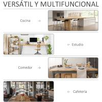 Pack de 2 Sillas de Comedor Sillas Decorativas Tapizadas en Lino Sillas de Cocina con Respaldo Reposabrazos y Patas de Metal para Salón 59,5x56,5x81 cm Azul - details 6