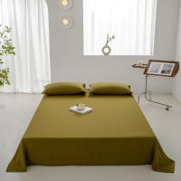 Bonenjoy-sábanas planas de Color liso para el hogar, ropa de cama agradable para la piel, 180x230/230x250cm, sin funda de almohada, 1 unidad - details 6