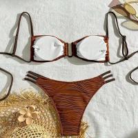 Nuevo bikini sexy 2025, traje de baño de tres piezas de playa push-pull para mujer, conjunto de bikini brasileño, traje de baño para piscina - details 2
