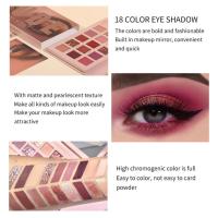Paleta de 18 sombras de ojos perlados, Rosa del desierto, sombras de ojos de pareja, brillantes y terrosas de larga duración - details 2