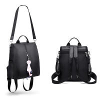 Mochila de Viaje para Mujer Multi-use de Nylon en Color Sólido Gran Capacidad con Colgante de Gato Bolso de Hombro Simple y Elegante - details 14