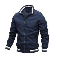 chaqueta sual con cuello levantado para hombre, abrigo deportivo, parabrisas, bomber impermeable, - details 3