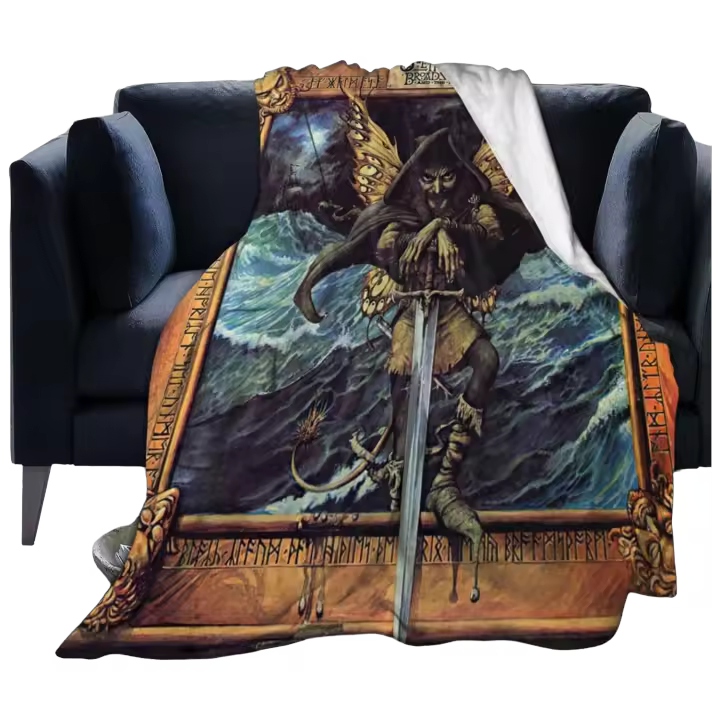 Manta Suave de Franela Jethro Rock Tull Band Cómoda para Sofá, Sofá, Cama - 1