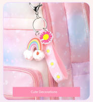 Mochila escolar para niñas con diseño de arco iris linterna kawaii bolsa de libros para estudiantes primarios regalo para niños satchel - details 3