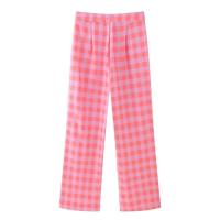 BUNO-2025 Invierno Nueva Moda Mujer Elegante Casual Chaqueta de Algodón a Cuadros Pantalones Tres Estilo Europeo Americano - details 5