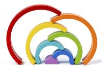 Juguete de madera Montessori para niños, bloques de construcción de arcoíris, juego de equilibrio de apilado creativo - details 18