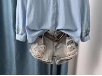 Blusas Bordadas de Flor Moda Coreana para Mujeres Primavera Camisa de Jeans de Diseñador - details 20