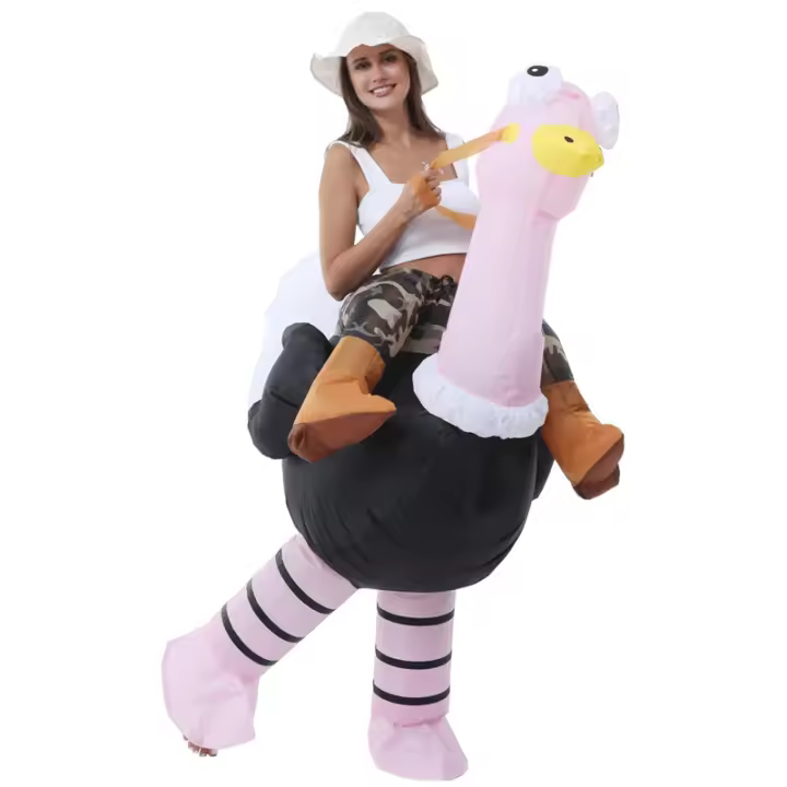 Disfraz de avestruz para adultos, trajes de fiesta de Navidad para mascotas, disfraces de Cosplay para hombres, mujeres, niños, niñas - 1